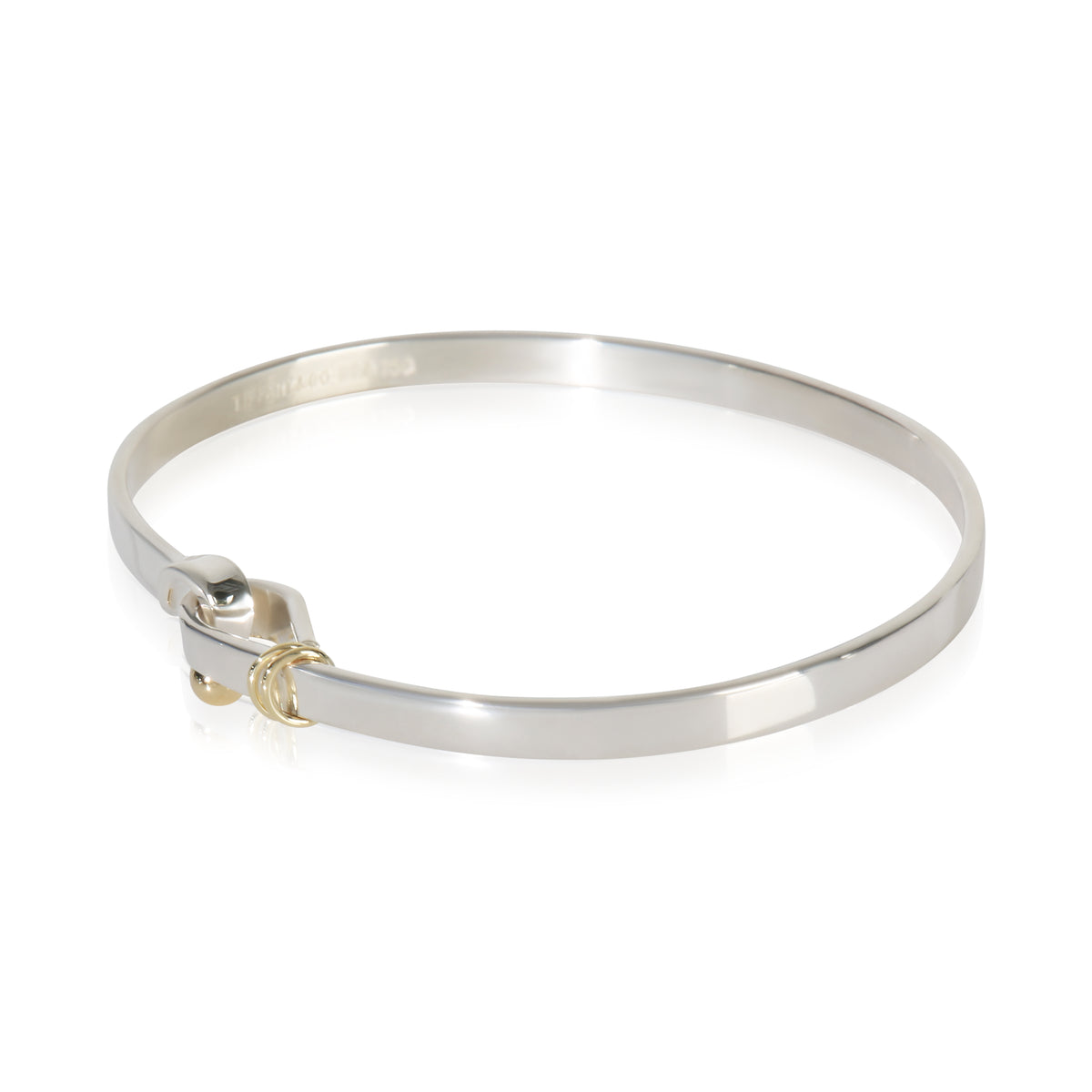 Yellow Gold & Sterling Silver  Vintage Hook Bracelet