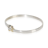 Yellow Gold & Sterling Silver  Vintage Hook Bracelet