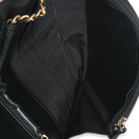Black Quilted Caviar Boy Wallet On Chain