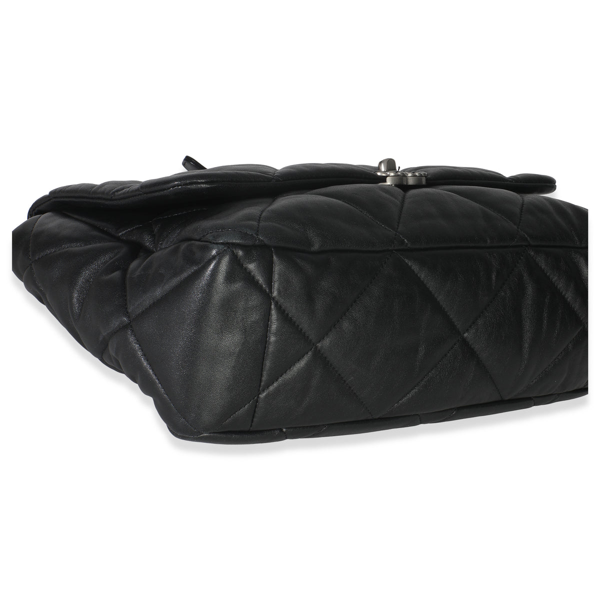 Black Quilted Lambskin Maxi Chanel 19 Flap Bag