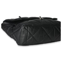Black Quilted Lambskin Maxi Chanel 19 Flap Bag