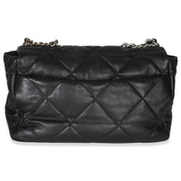 Black Quilted Lambskin Maxi Chanel 19 Flap Bag
