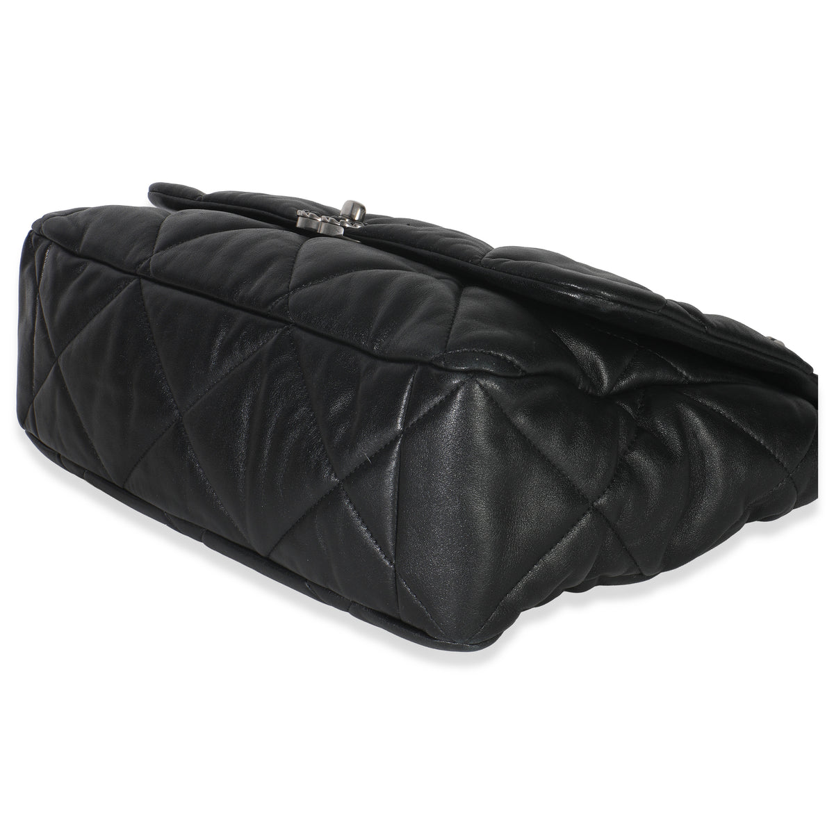 Black Quilted Lambskin Maxi Chanel 19 Flap Bag