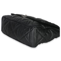 Black Quilted Lambskin Maxi Chanel 19 Flap Bag