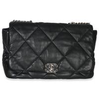 Black Quilted Lambskin Maxi Chanel 19 Flap Bag
