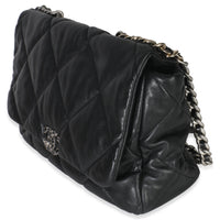 Black Quilted Lambskin Maxi Chanel 19 Flap Bag