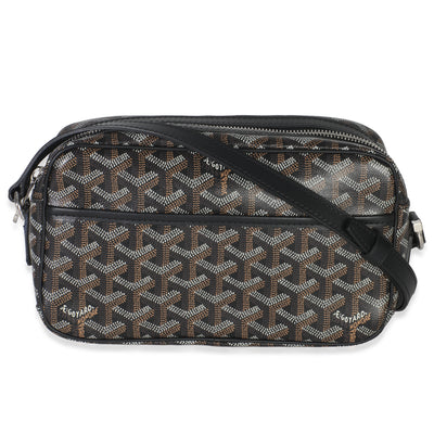 Black Goyardine Canvas Sac Cap Vert