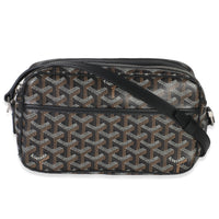 Black Goyardine Canvas Sac Cap Vert