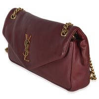 Saint Laurent Deep Raspberry Smooth Lambskin Small Calypso Chain Bag Handbag sv