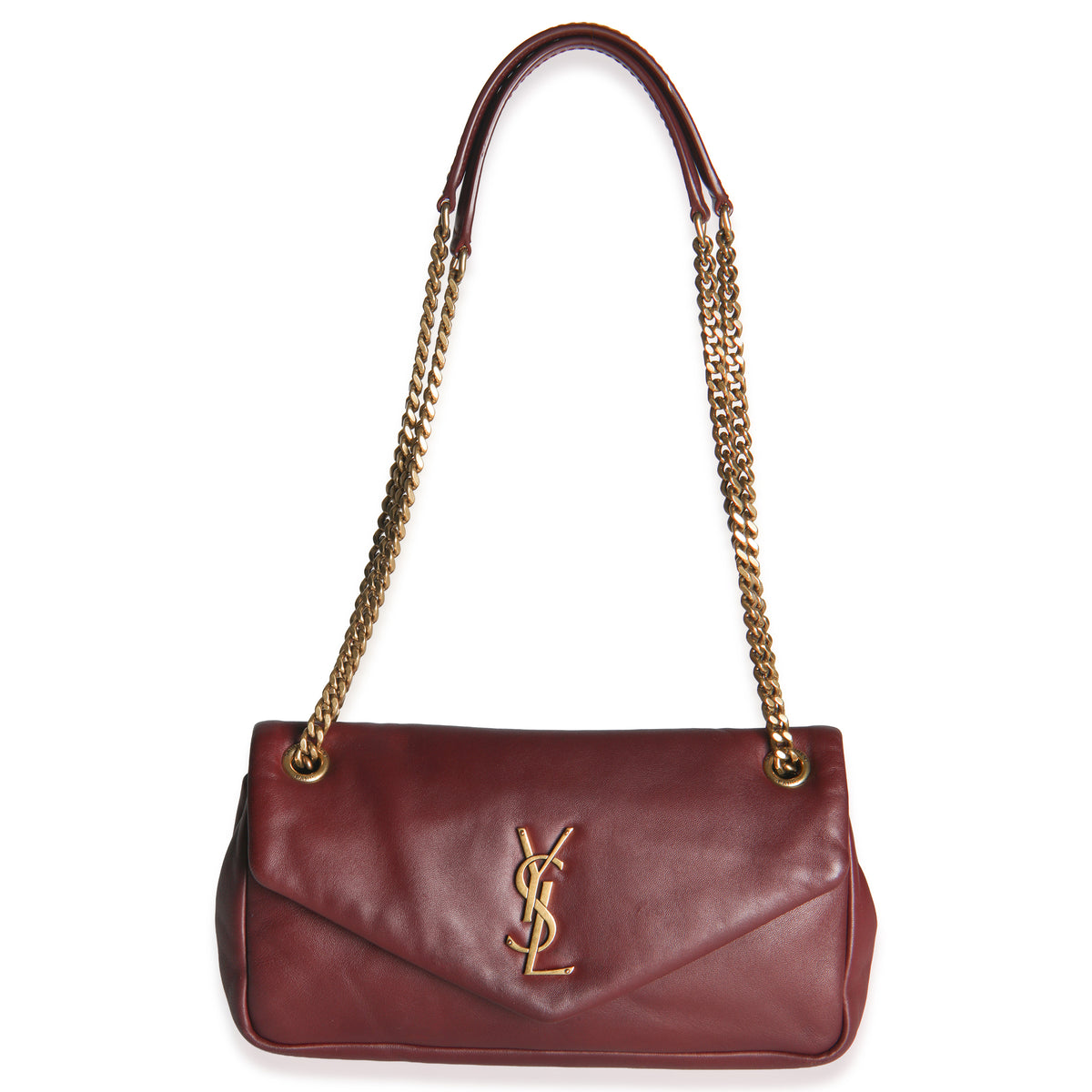 Deep Raspberry Smooth Lambskin Small Calypso Chain Bag