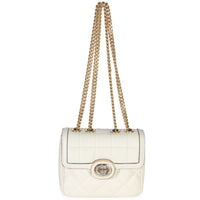 Gucci White Quilted Calfskin Mini Deco Chain Bag Handbag av