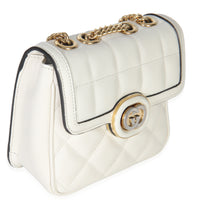 Gucci White Quilted Calfskin Mini Deco Chain Bag Handbag pv