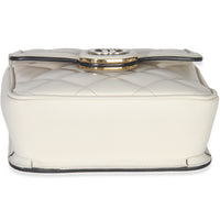 Gucci White Quilted Calfskin Mini Deco Chain Bag Handbag stamp