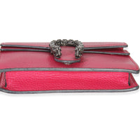 Gucci Pink Dollar Calfskin Crystal Super Mini Dionysus Flap Handbag stamp