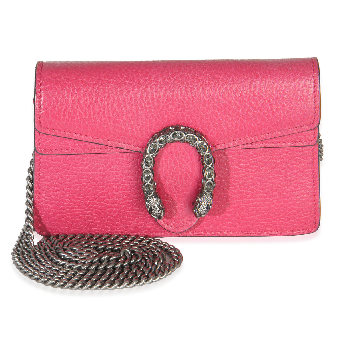 Pink Dollar Calfskin Crystal Super Mini Dionysus Flap