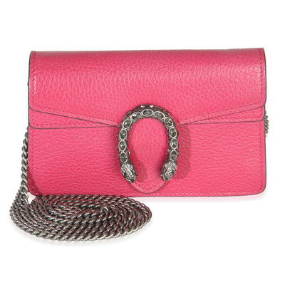Pink Dollar Calfskin Crystal Super Mini Dionysus Flap