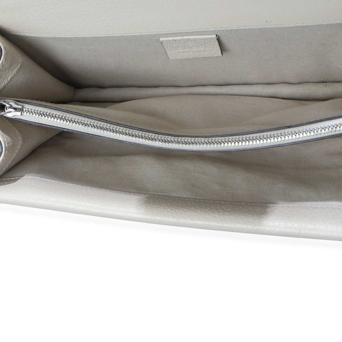 Mystic White Textured Calfskin Crystal Small Dionysus Bag