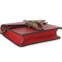 Gucci Red Dollar Calfskin Crystal Super Mini Dionysus Handbag clasp