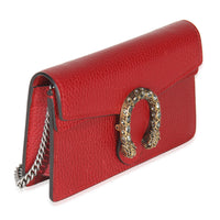 Gucci Red Dollar Calfskin Crystal Super Mini Dionysus Handbag pv