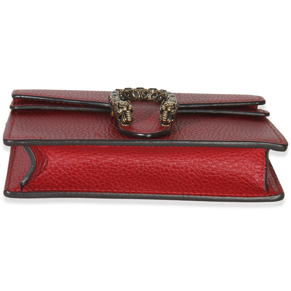 Gucci Red Dollar Calfskin Crystal Super Mini Dionysus Handbag stamp