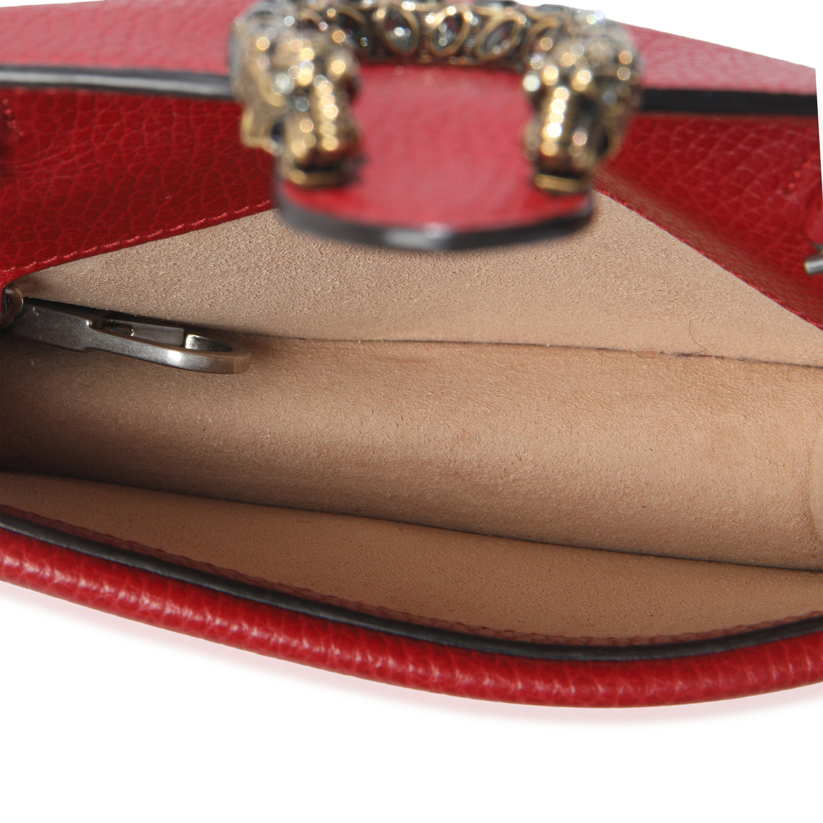 Red Dollar Calfskin Crystal Super Mini Dionysus