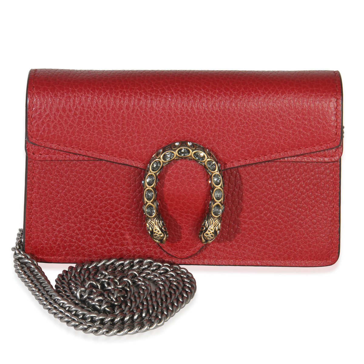 Red Dollar Calfskin Crystal Super Mini Dionysus
