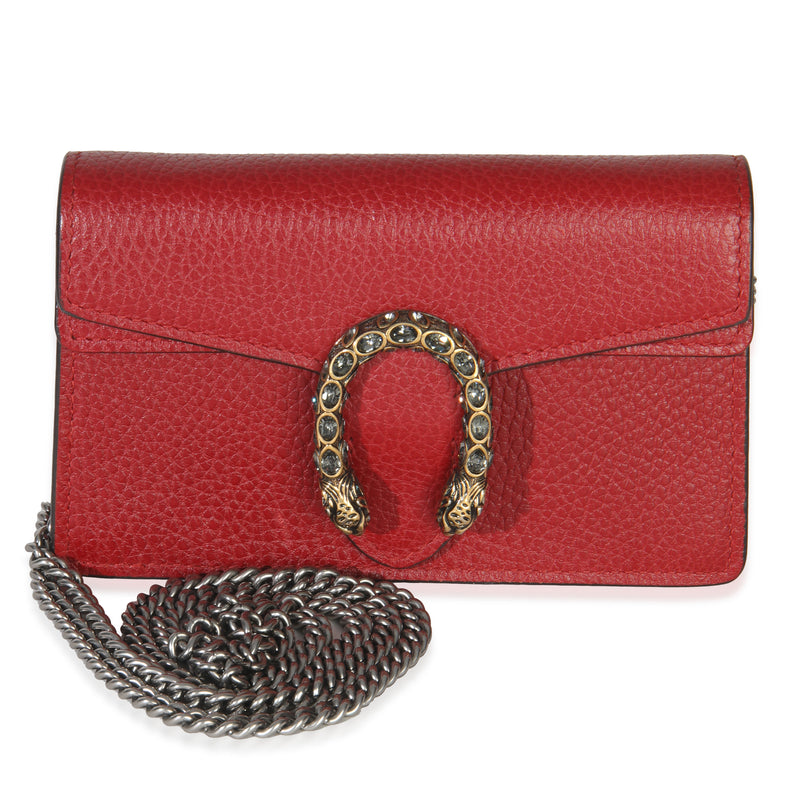 Red Dollar Calfskin Crystal Super Mini Dionysus