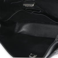 Black Denim Sequin CC Medium Classic Double Flap Bag