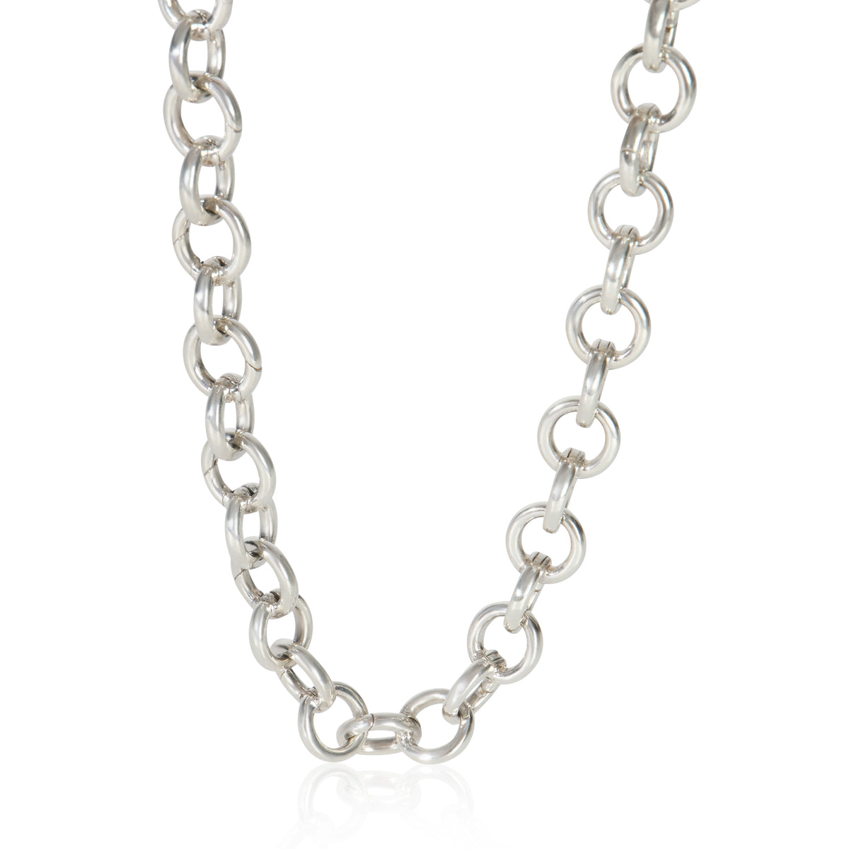 Sterling Silver  Clasping Link Necklace