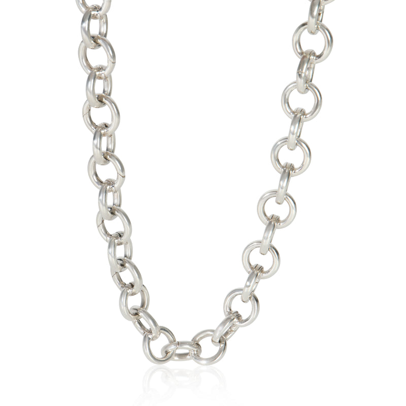Sterling Silver  Clasping Link Necklace