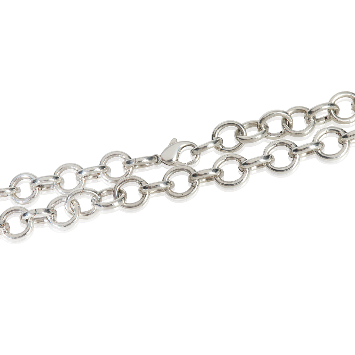 Sterling Silver  Clasping Link Necklace
