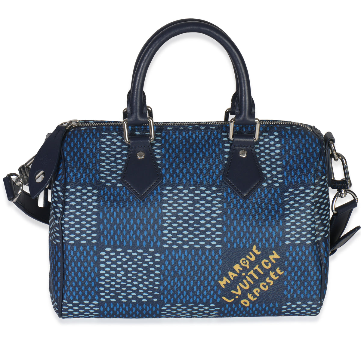 Louis Vuitton Blue Damier Heritage Canvas Speedy Bandouliere 25 Handbag id