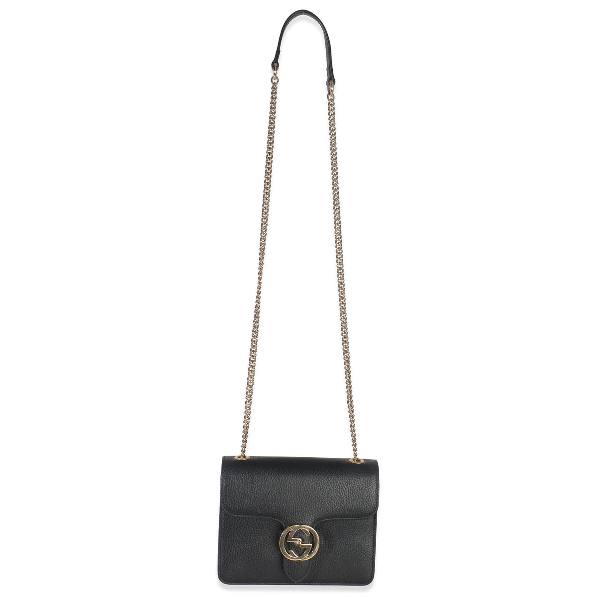 Gucci Black Dollar Calfskin Interlocking G Small Bag Handbag av