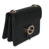 Gucci Black Dollar Calfskin Interlocking G Small Bag Handbag pv