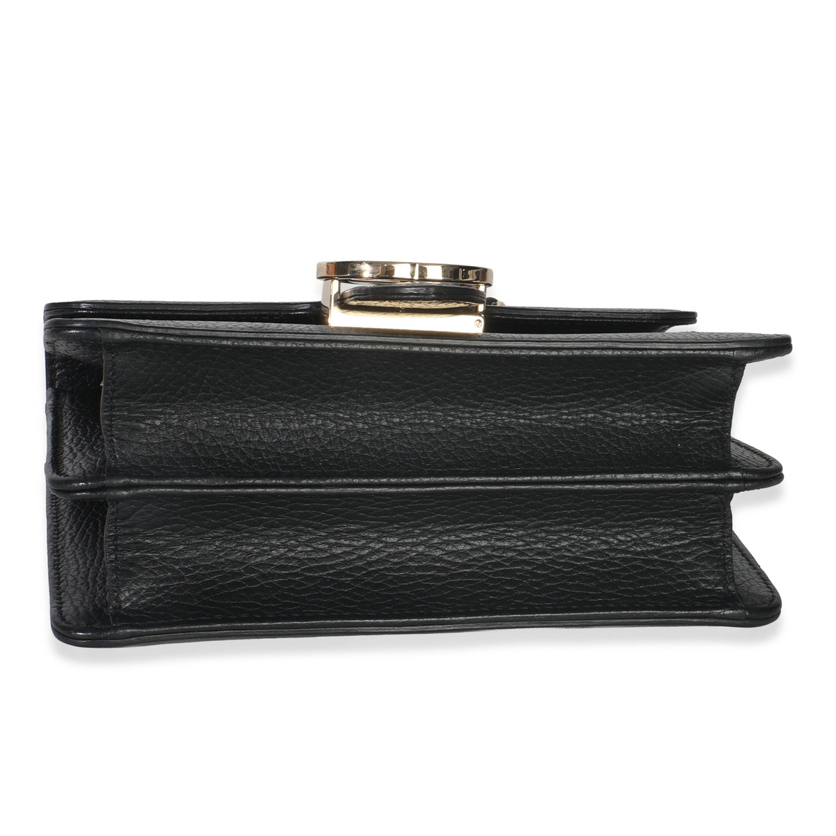 Gucci Black Dollar Calfskin Interlocking G Small Bag Handbag stamp