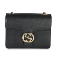 Black Dollar Calfskin Interlocking G Small Bag