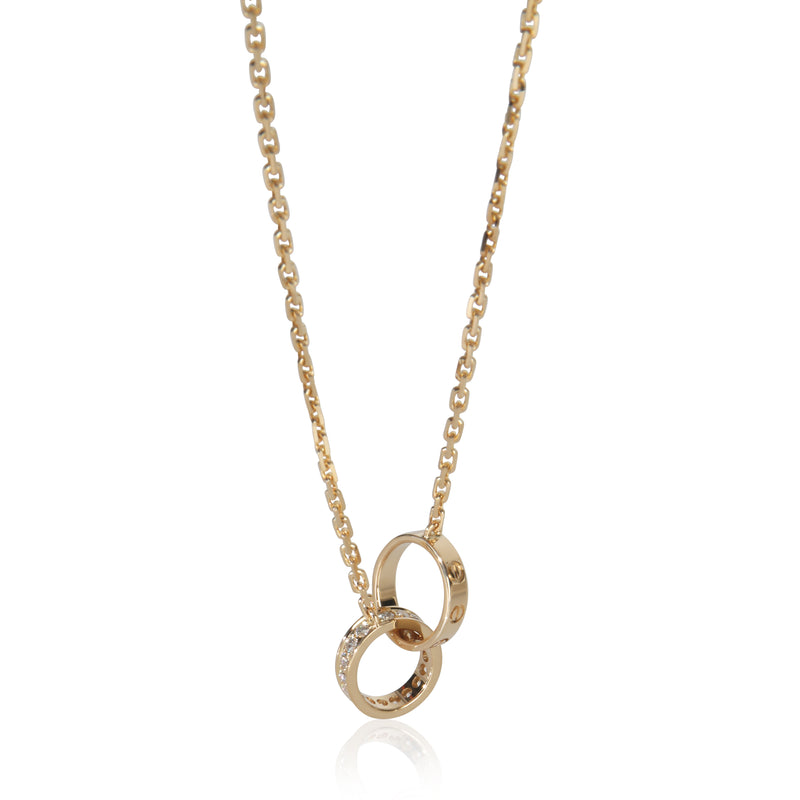 Yellow Gold Diamond Love Necklace
