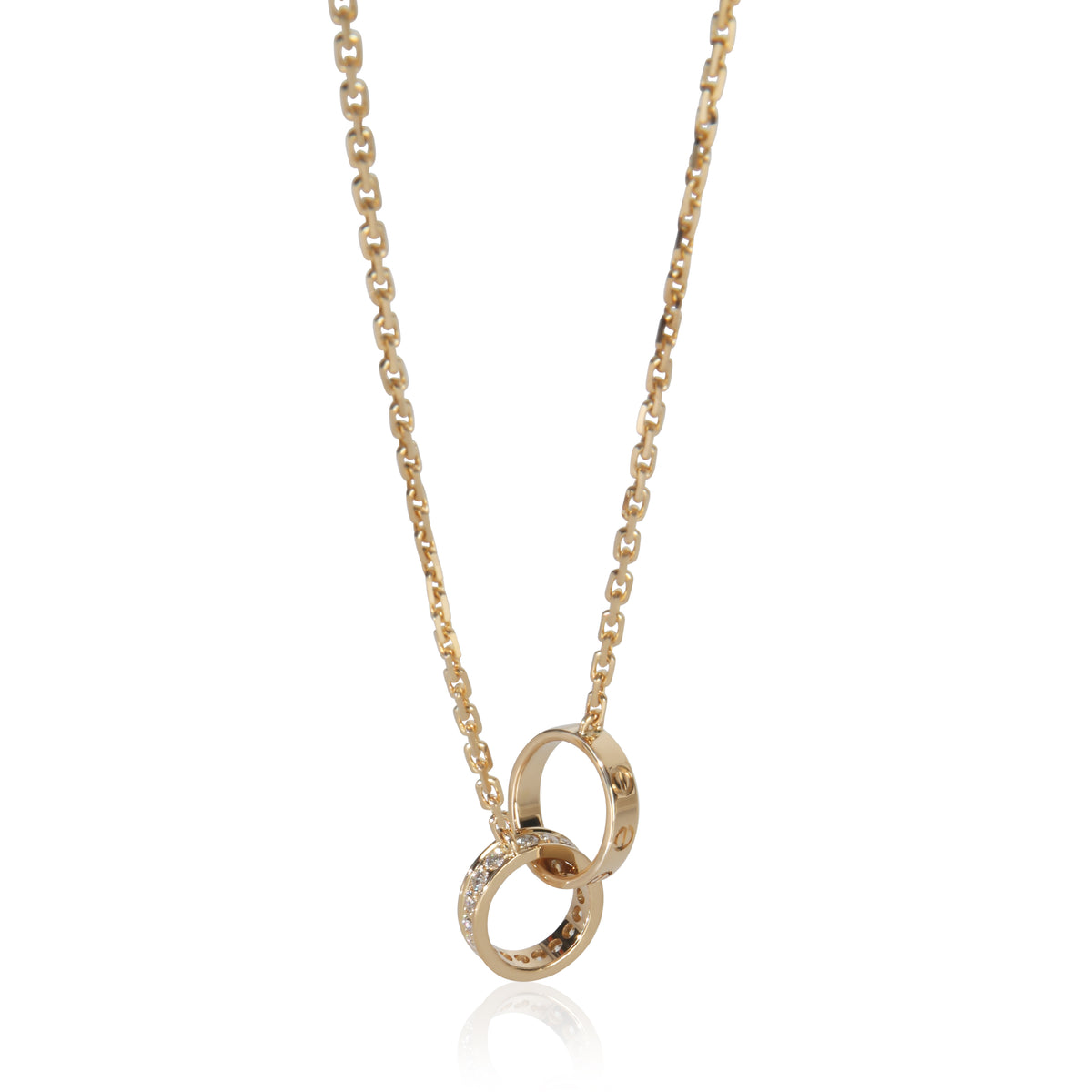 Yellow Gold Diamond Love Necklace