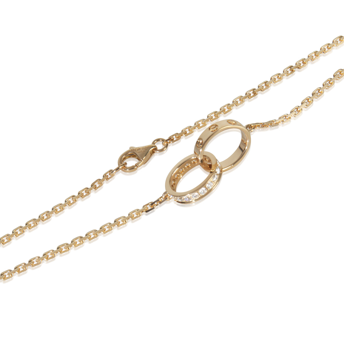 Yellow Gold Diamond Love Necklace