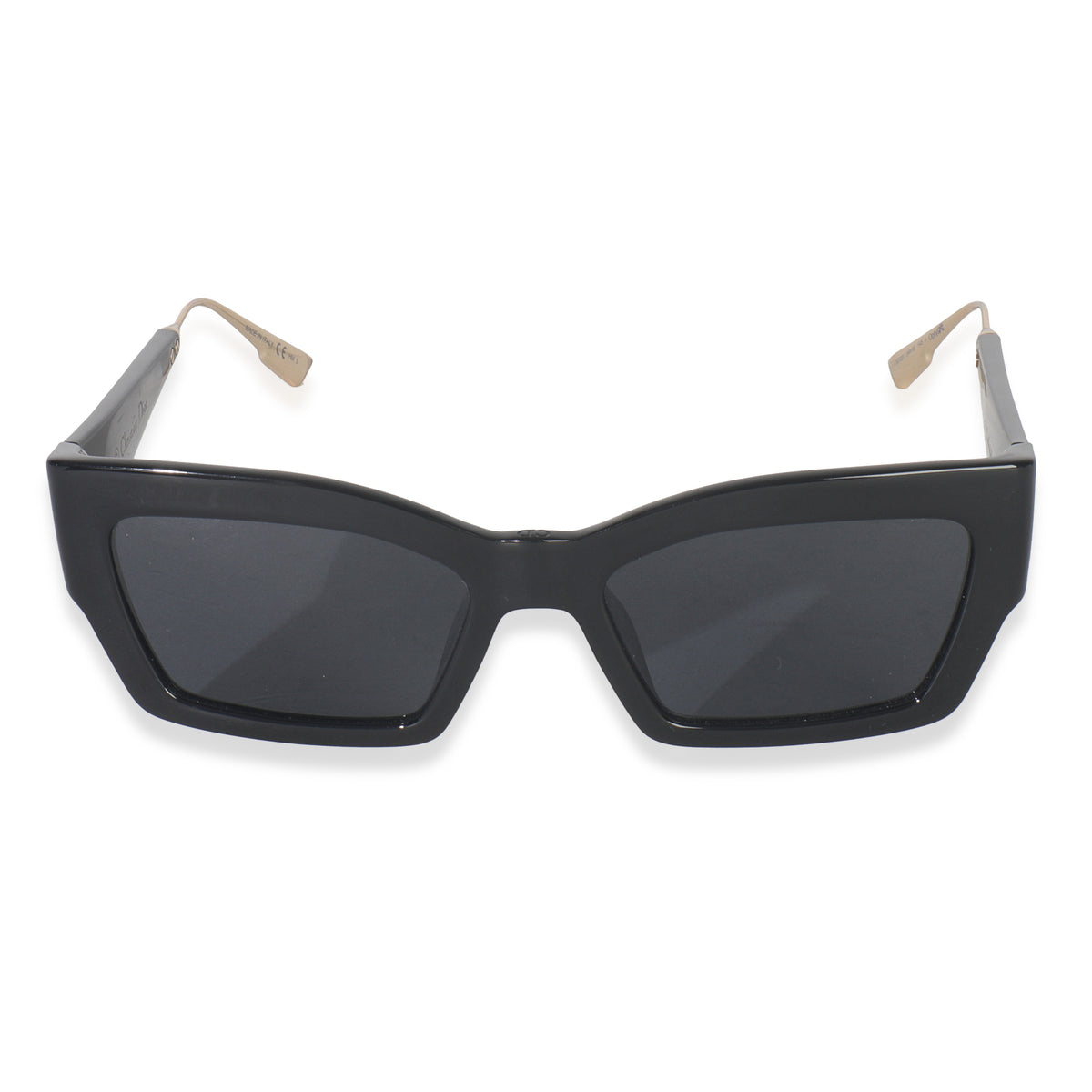 Christian Dior Black Acetate Cat Style Sunglasses fv