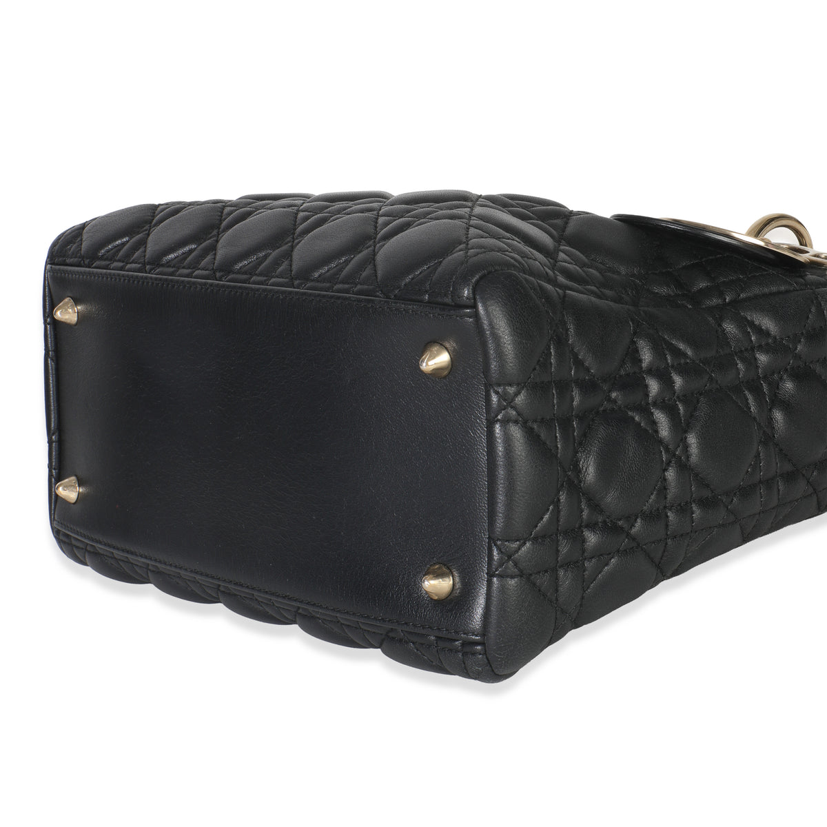 Black Lambskin Cannage Medium Lady Dior