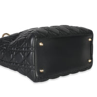 Black Lambskin Cannage Medium Lady Dior