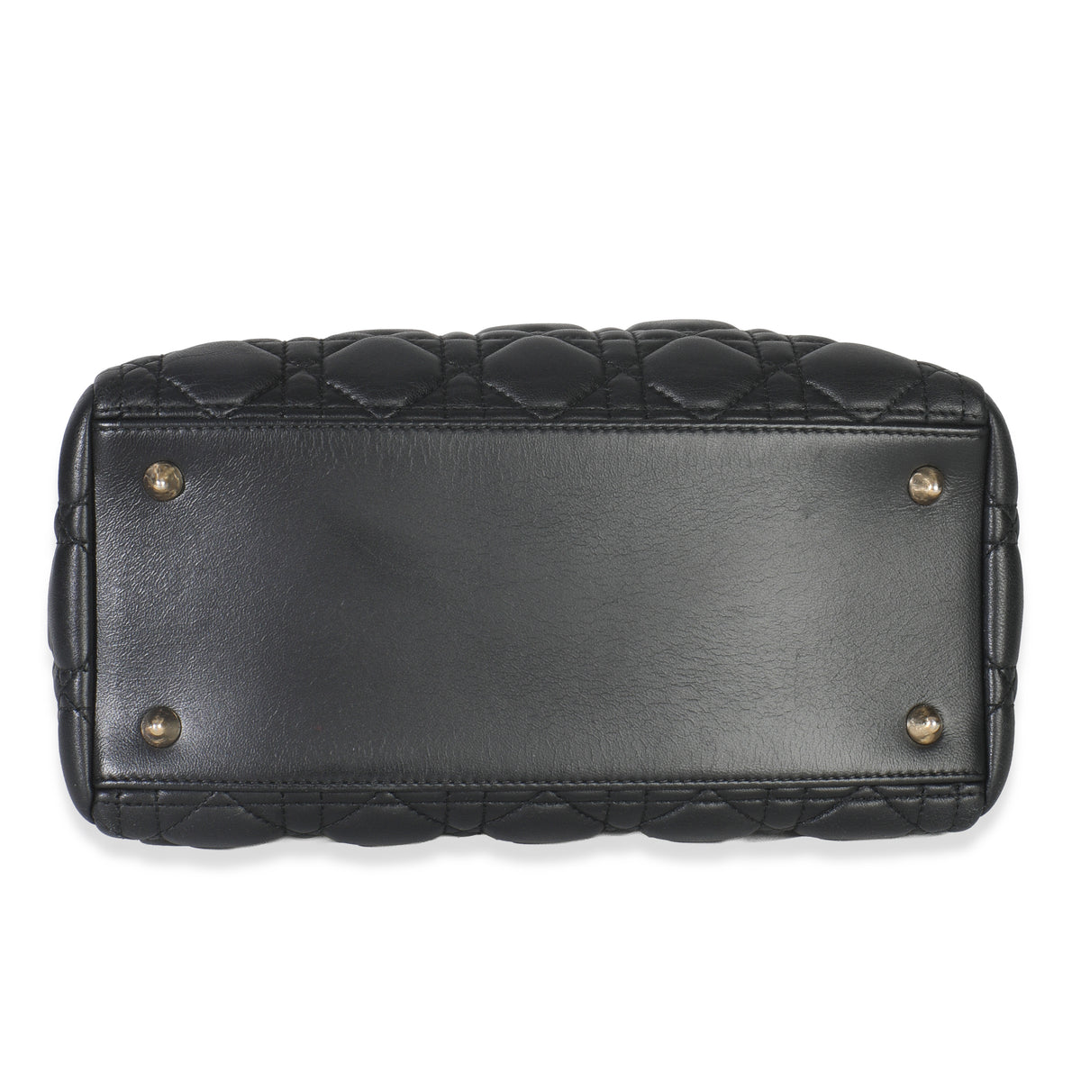 Black Lambskin Cannage Medium Lady Dior