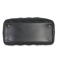 Black Lambskin Cannage Medium Lady Dior