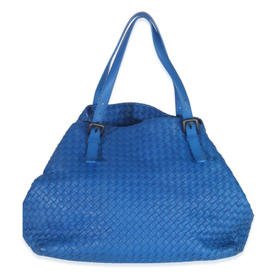 Bottega Veneta Blue Nappa Intrecciato Large Cesta Hobo Handbag id