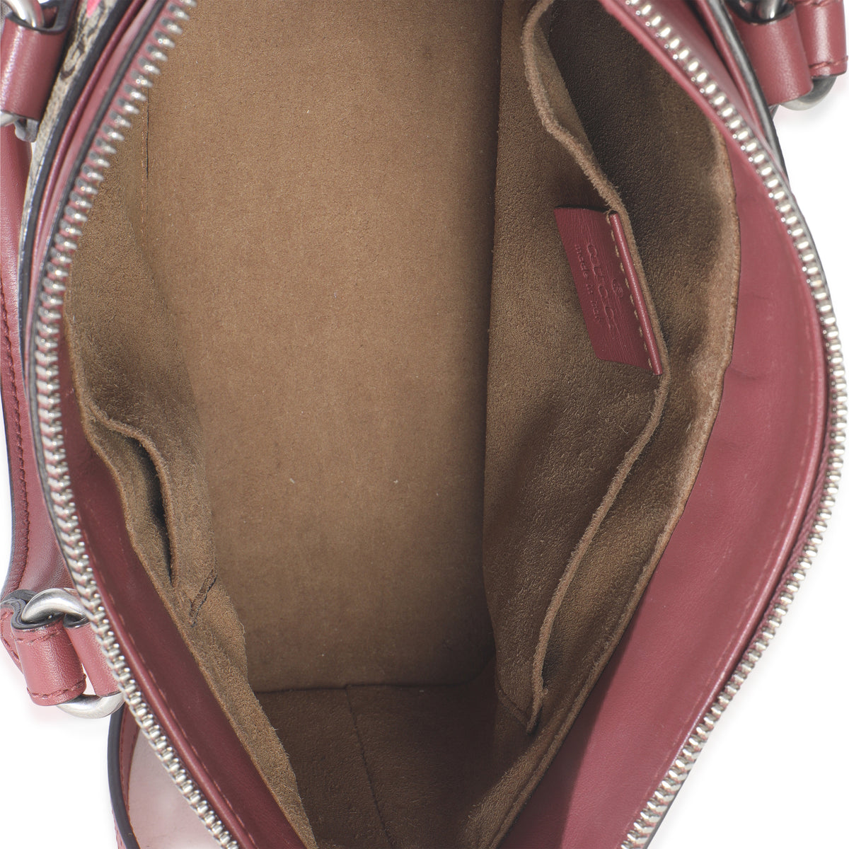 Pink Blooms Beige GG Supreme Canvas Mini Zip Top Tote