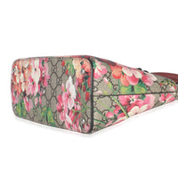 Pink Blooms Beige GG Supreme Canvas Mini Zip Top Tote