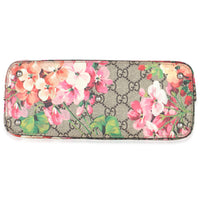 Pink Blooms Beige GG Supreme Canvas Mini Zip Top Tote
