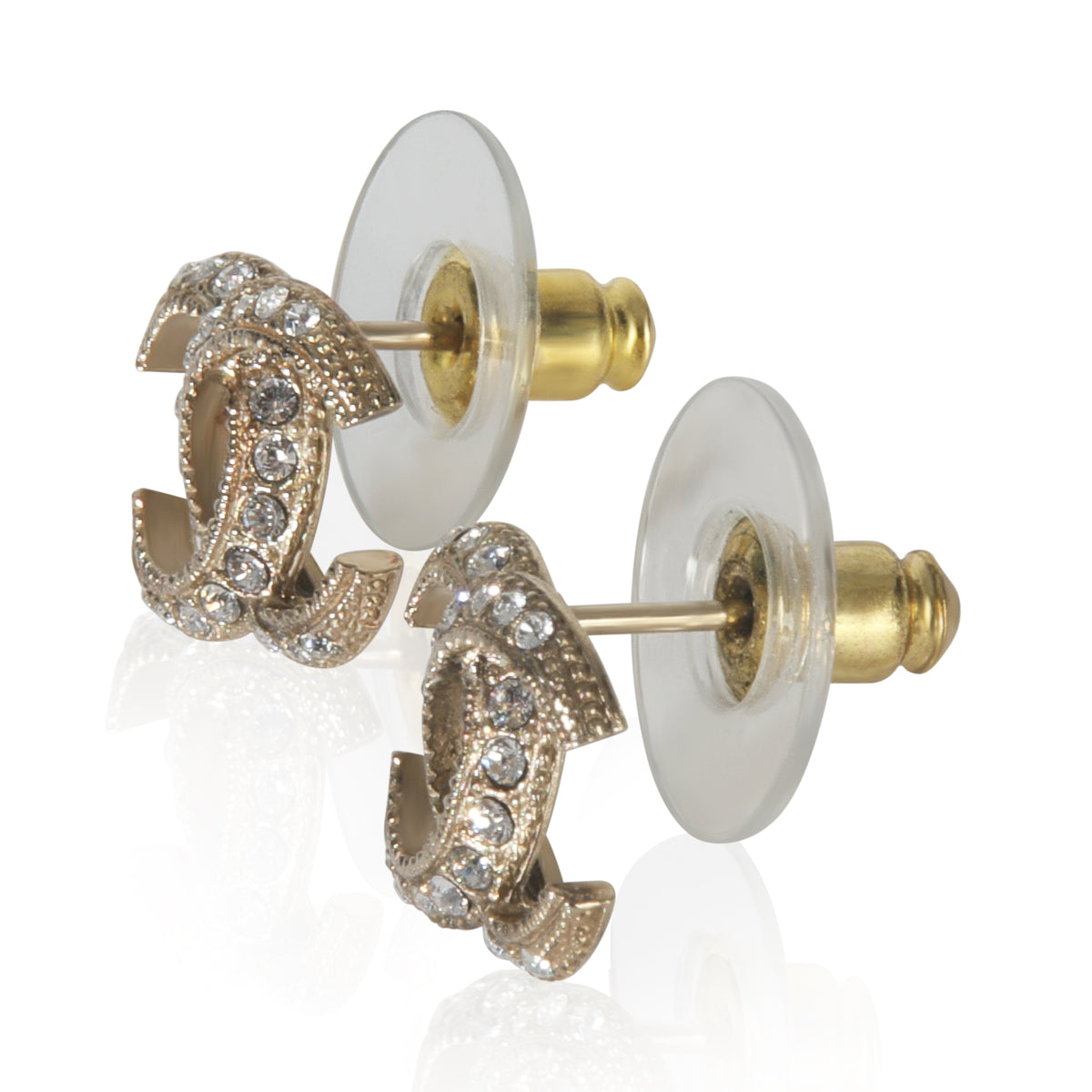 Gold-Plated  2017 Strass CC Earrings