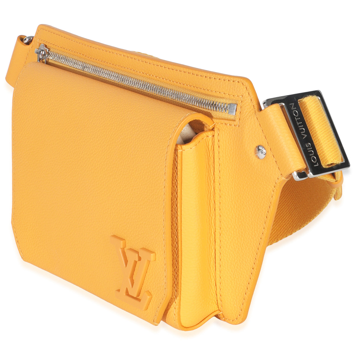 Louis Vuitton Safran Yellow Calfskin Aerogram Takeoff Slingbag Handbag pv